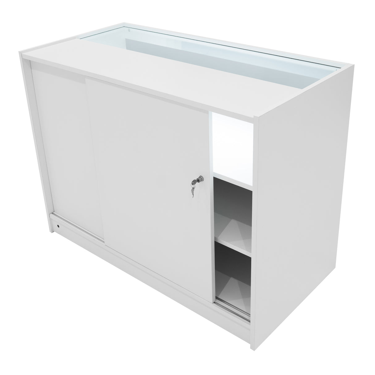 Set Mostradores Comerciales con Luz LED "IRIS"  CM60+ 2x B1200 – Blanco