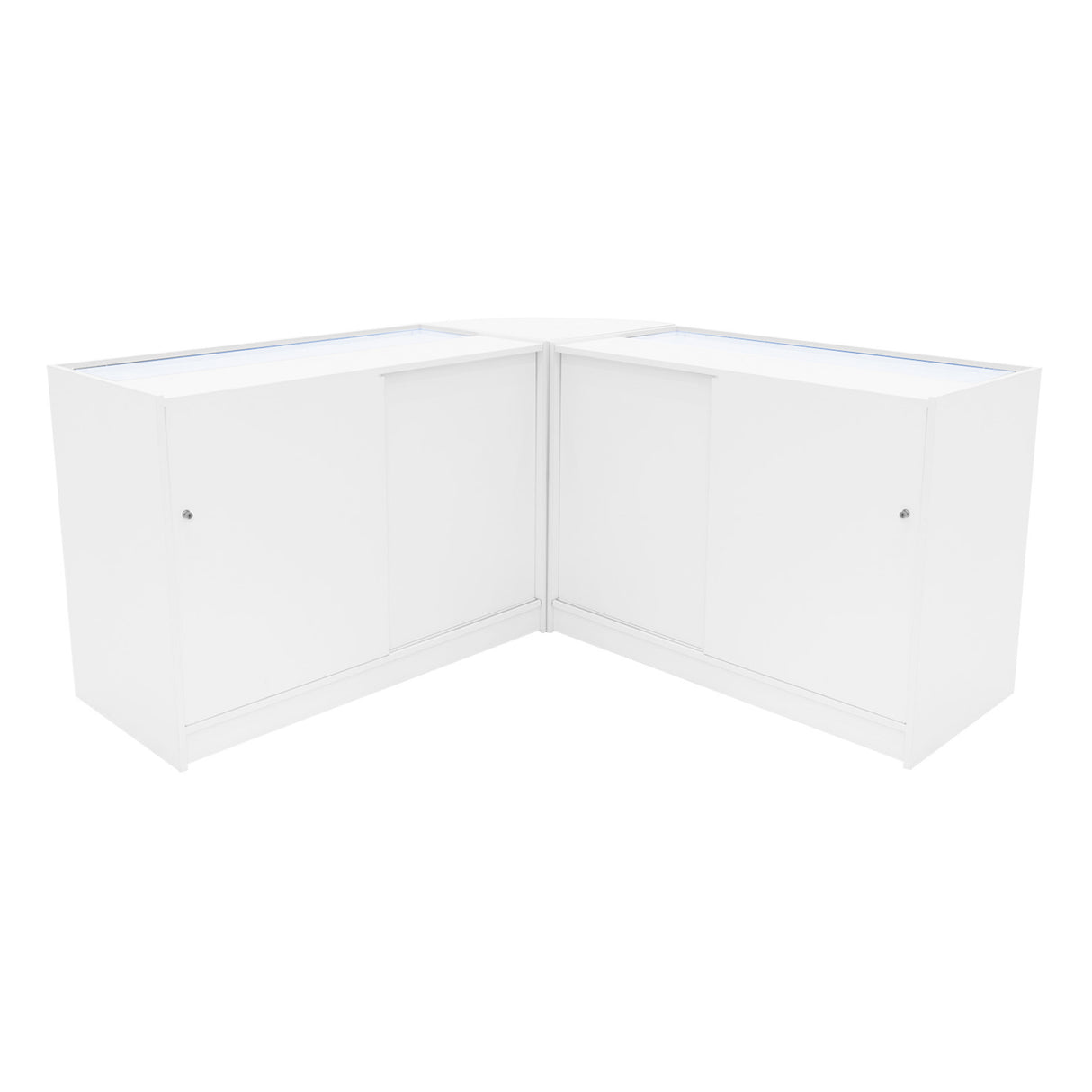 Set Mostradores Comerciales con Luz LED "IRIS"  CM60+ 2x B1200 – Blanco