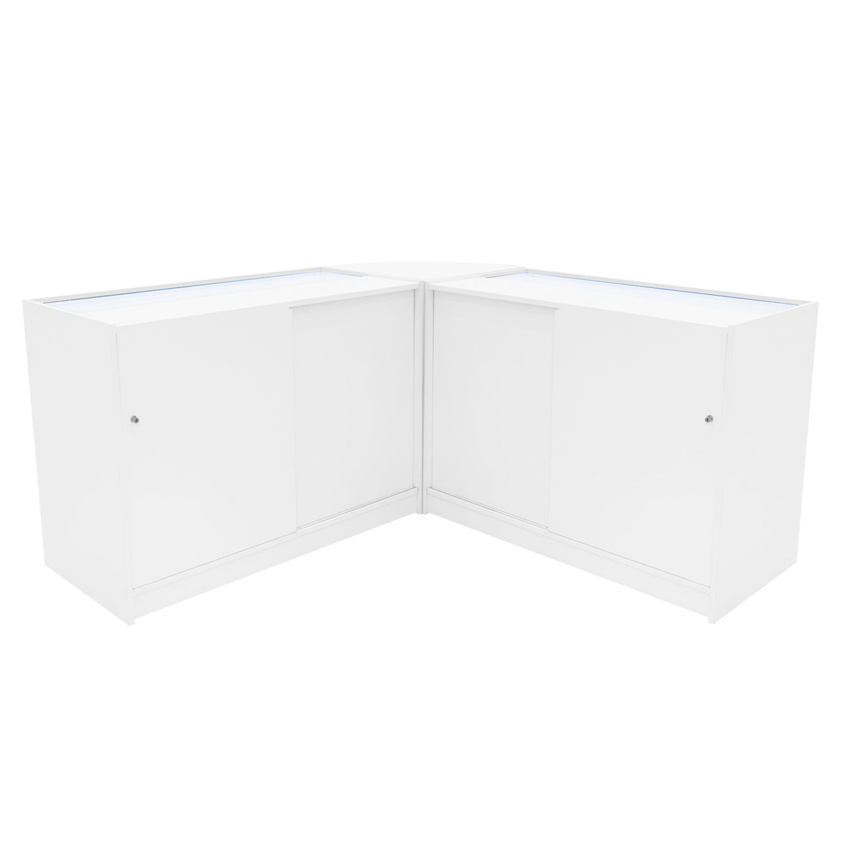 Set Mostradores Comerciales con Luz LED "SELENE"  CM60+ 2x C1500 – Blanco