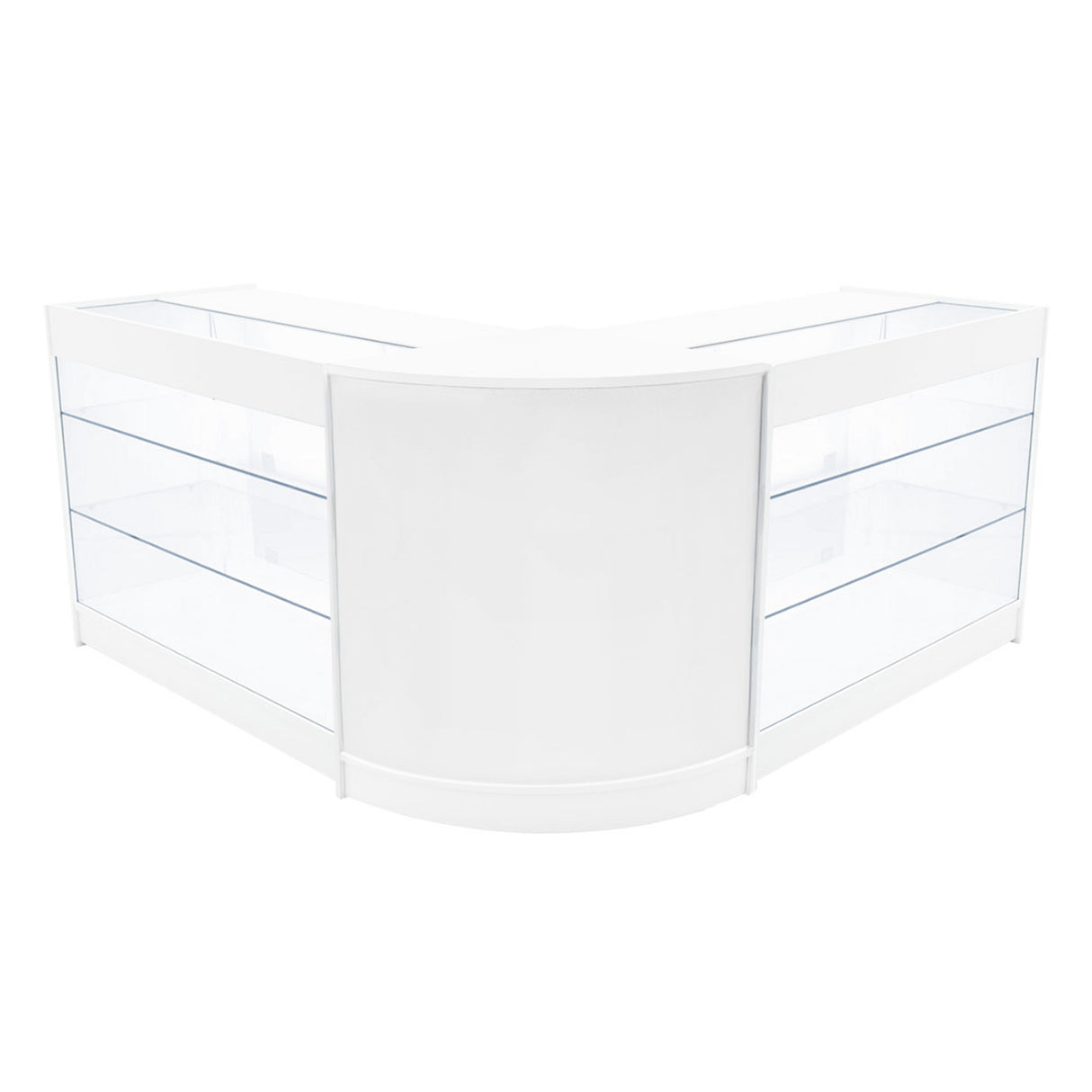 Set Mostradores Comerciales con Luz LED "HELIOS"  CM60+ 2x K1200 – Blanco