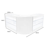 Set Mostradores Comerciales con Luz LED "HELIOS"  CM60+ 2x K1200 – Blanco