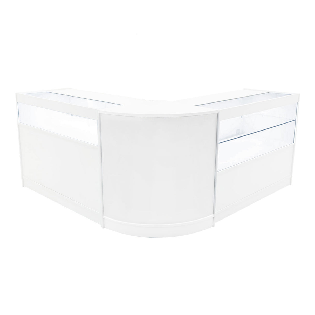 Set Mostradores Comerciales con Luz LED "ADONIS" CM60 + B1200 + C1200 – Blanco