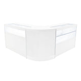 Set Mostradores Comerciales con Luz LED "ADONIS" CM60 + B1200 + C1200 – Blanco