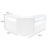 Set Mostradores Comerciales con Luz LED "ADONIS" CM60 + B1200 + C1200 – Blanco