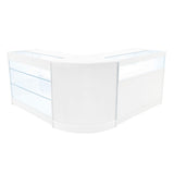 Set Mostradores Comerciales con Luz LED "TRITON" CM60 + K1200 + B1200 – Blanco