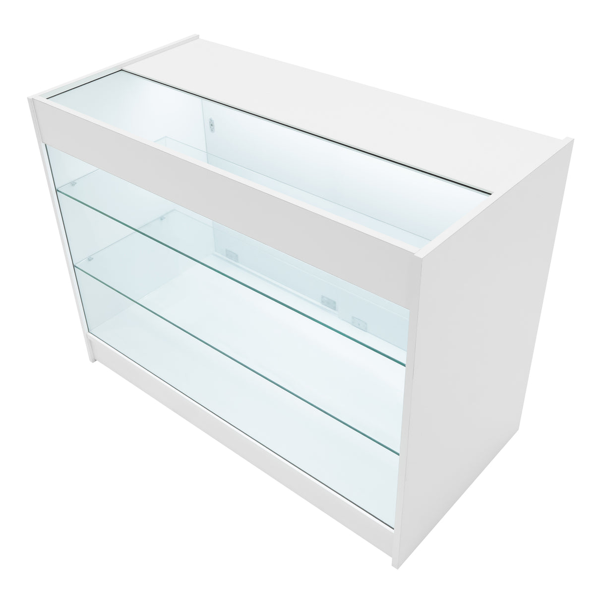 Set Mostradores Comerciales con Luz LED "TRITON" CM60 + K1200 + B1200 – Blanco