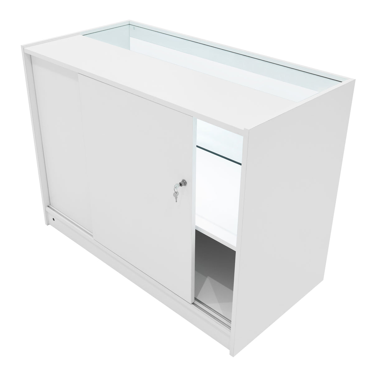 Set Mostradores Comerciales con Luz LED "ANDROMEDA" LM60+ 2x C1200 – Blanco