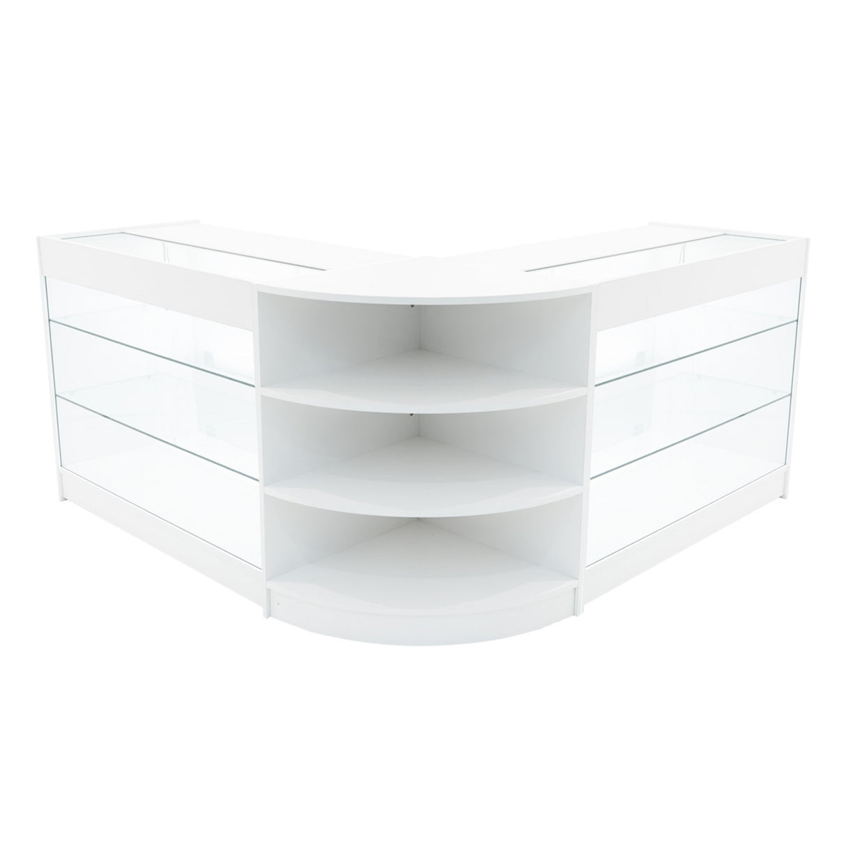 Set Mostradores Comerciales con Luz LED "APOLLO" LM60+ 2x K1200 – Blanco