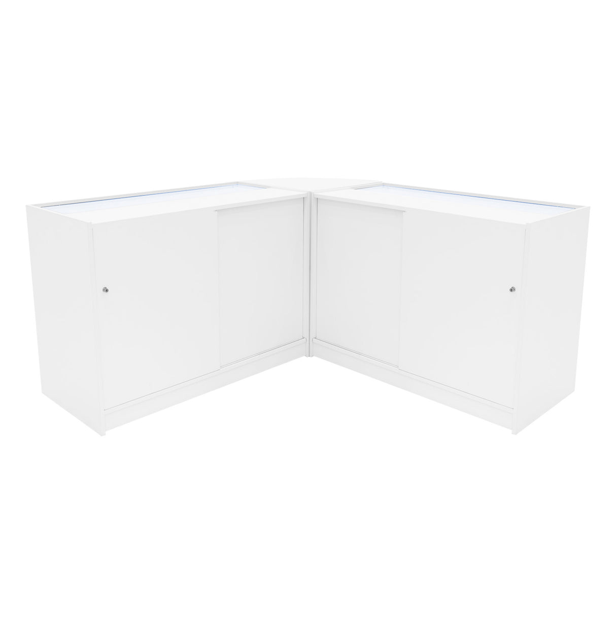 Set Mostradores Comerciales con Luz LED "APOLLO" LM60+ 2x K1200 – Blanco