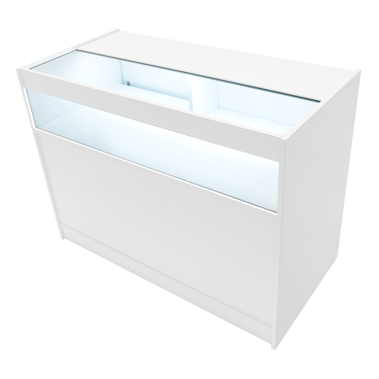 Set Mostradores Comerciales con Luz LED "HARMONIA" LM60 + B1200 + C1200 – Blanco