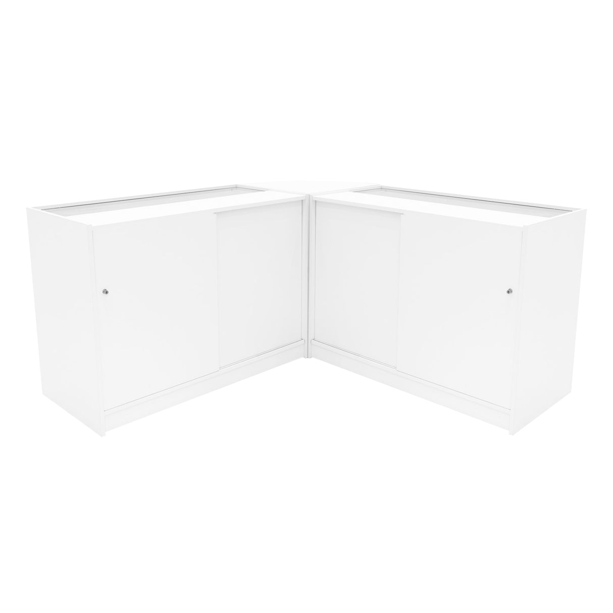 Set Mostradores Comerciales con Luz LED "DEMETER" LM60 + K1200 + B1200 – Blanco