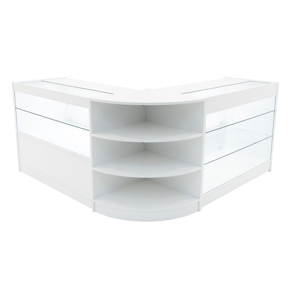 Set Mostradores Comerciales con Luz LED "CALLIOPE" LM60 + K1200 + C1200 – Blanco