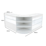 Set Mostradores Comerciales con Luz LED "CALLIOPE" LM60 + K1200 + C1200 – Blanco