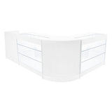 Set Mostradores Comerciales con Luz LED "ARIES" CM60 + 2xK1200 + TB60 – Blanco