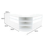 Set Mostradores Comerciales con Luz LED "ECLIPSE" LM60 + 2xC1200 + TB60 – Blanco