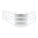 Set Mostradores Comerciales con Luz LED "ASTRO" LM60 + 2x K1200 + TB60 – Blanco
