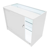Set Mostradores Comerciales con Luz LED "ASTRO" LM60 + 2x K1200 + TB60 – Blanco