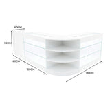 Set Mostradores Comerciales con Luz LED "ASTRO" LM60 + 2x K1200 + TB60 – Blanco