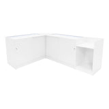 Set Mostradores Comerciales con Luz LED "EUROPA" LM60 + B1200 + C1200 + TB60 – Blanco