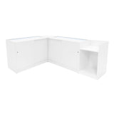 Set Mostradores Comerciales con Luz LED "HYPERION" LM60 + B1200 + K1200 + TB60 – Blanco