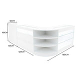Set Mostradores Comerciales con Luz LED "HYPERION" LM60 + B1200 + K1200 + TB60 – Blanco