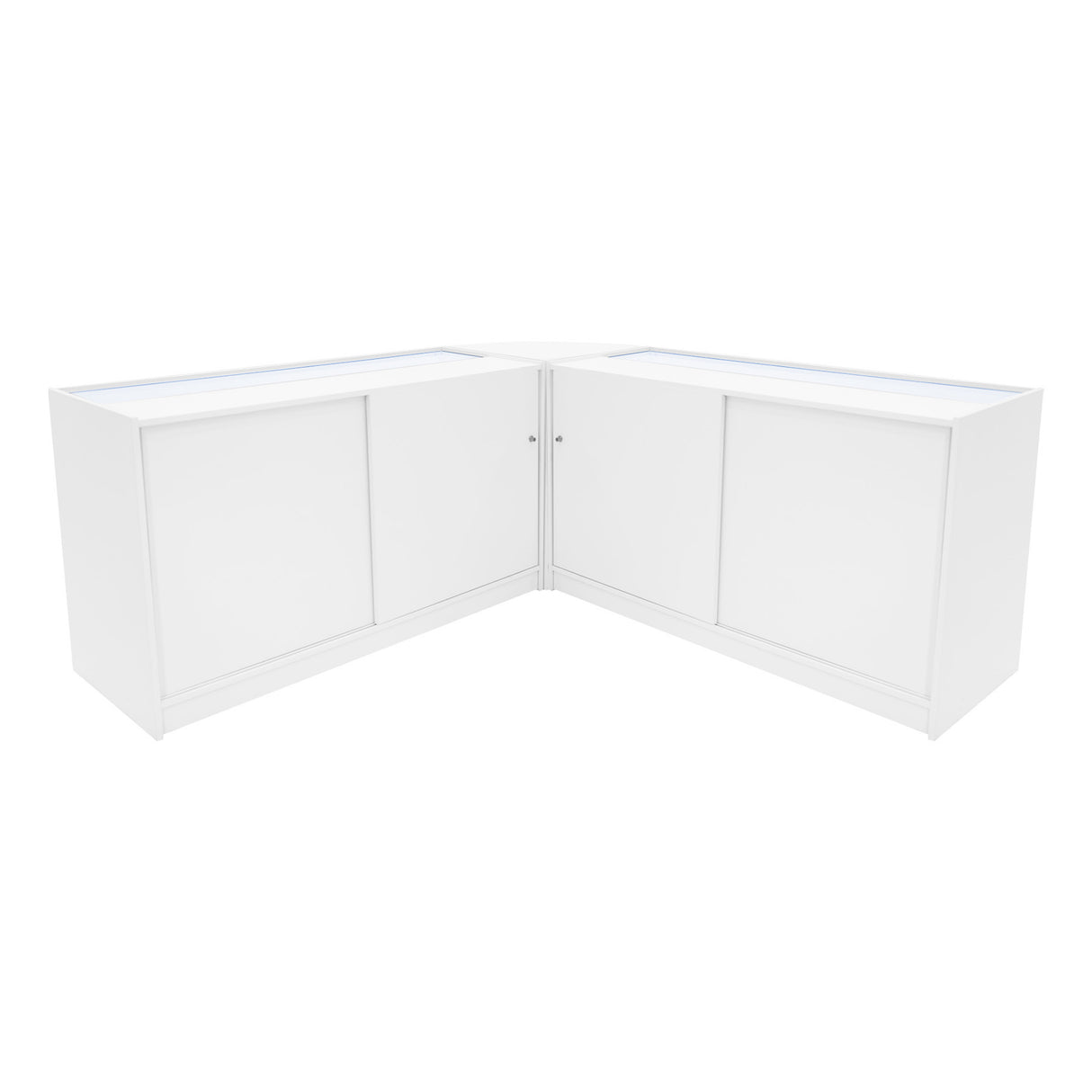 Set Mostradores Comerciales con Luz LED "IRIS"  CM60+ 2x B1500 – Blanco