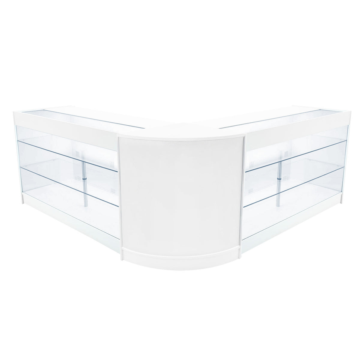 Set Mostradores Comerciales con Luz LED "HELIOS" CM60+ 2x K1500 – Blanco