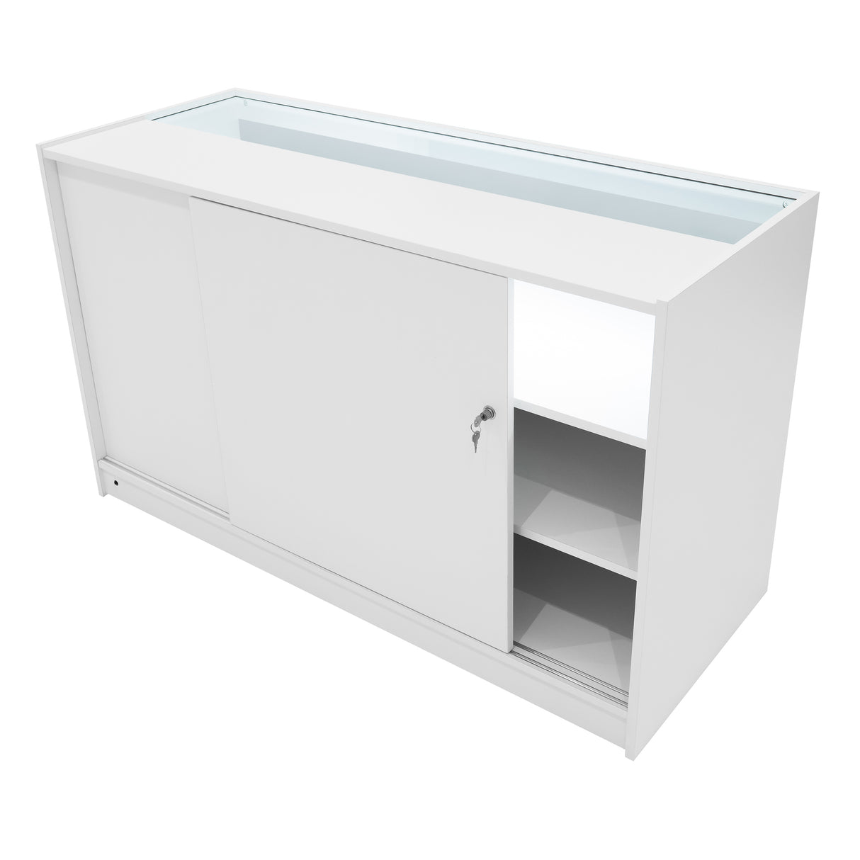 Set Mostradores Comerciales con Luz LED "HELIOS" CM60+ 2x K1500 – Blanco