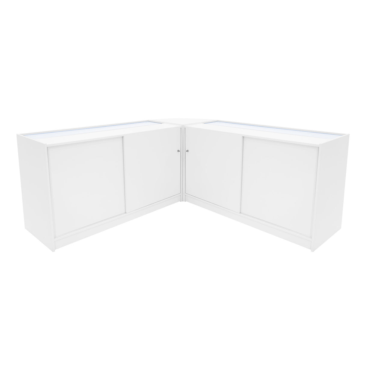 Set Mostradores Comerciales con Luz LED "HELIOS" CM60+ 2x K1500 – Blanco