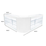 Set Mostradores Comerciales con Luz LED "HELIOS" CM60+ 2x K1500 – Blanco