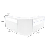 Set Mostradores Comerciales con Luz LED "ADONIS" CM60 + B1500 + C1500 – Blanco