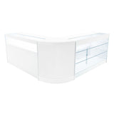 Set Mostradores Comerciales con Luz LED "TRITON" CM60 + K1500 + B1500 – Blanco