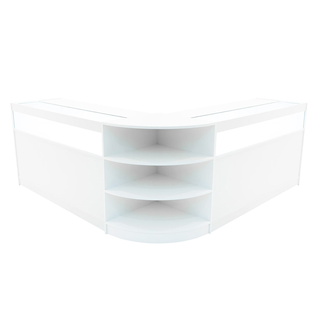 Set Mostradores Comerciales con Luz LED "THESEUS" LM60+ 2x B1500 – Blanco