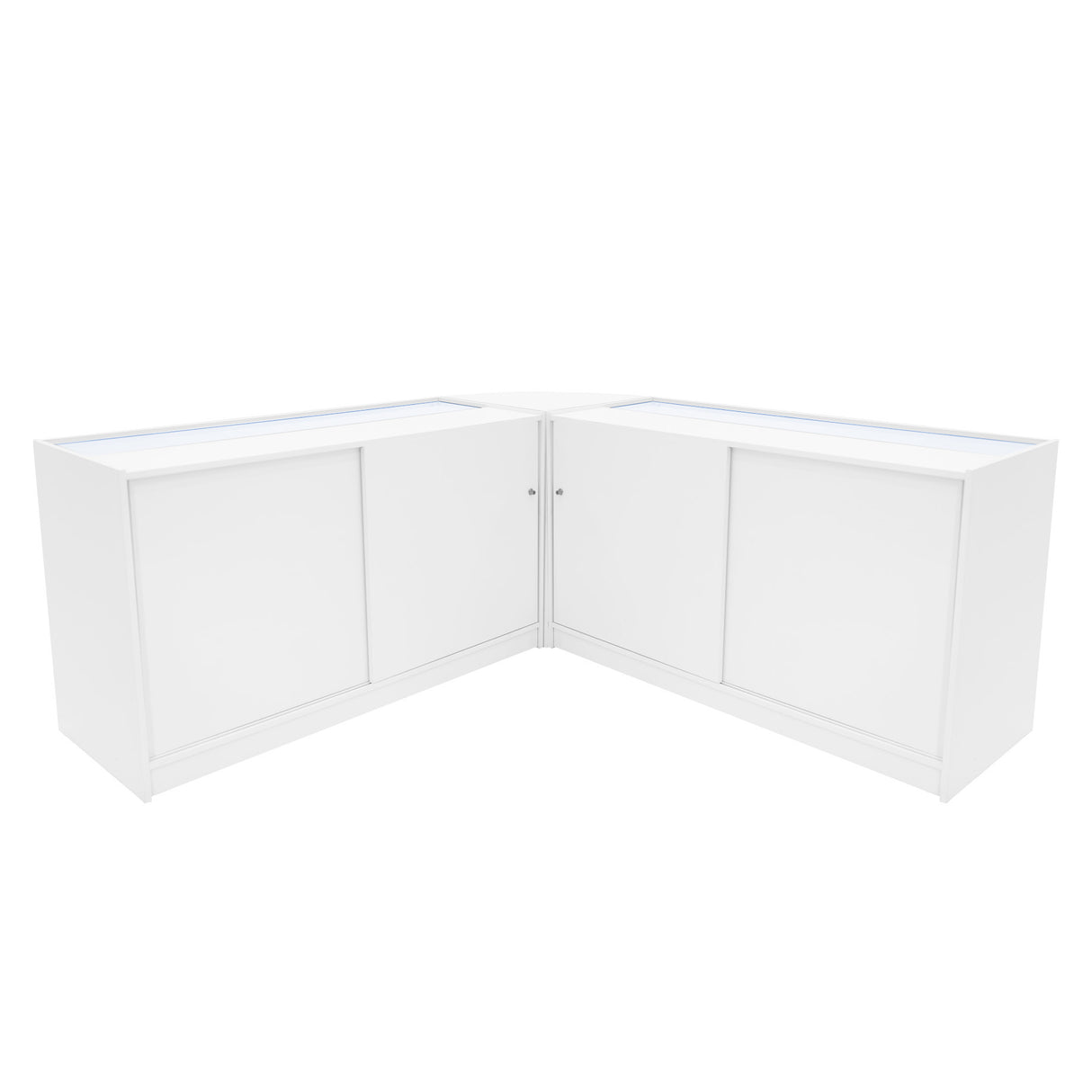 Set Mostradores Comerciales con Luz LED "THESEUS" LM60+ 2x B1500 – Blanco