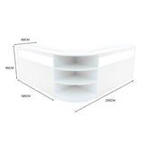 Set Mostradores Comerciales con Luz LED "THESEUS" LM60+ 2x B1500 – Blanco