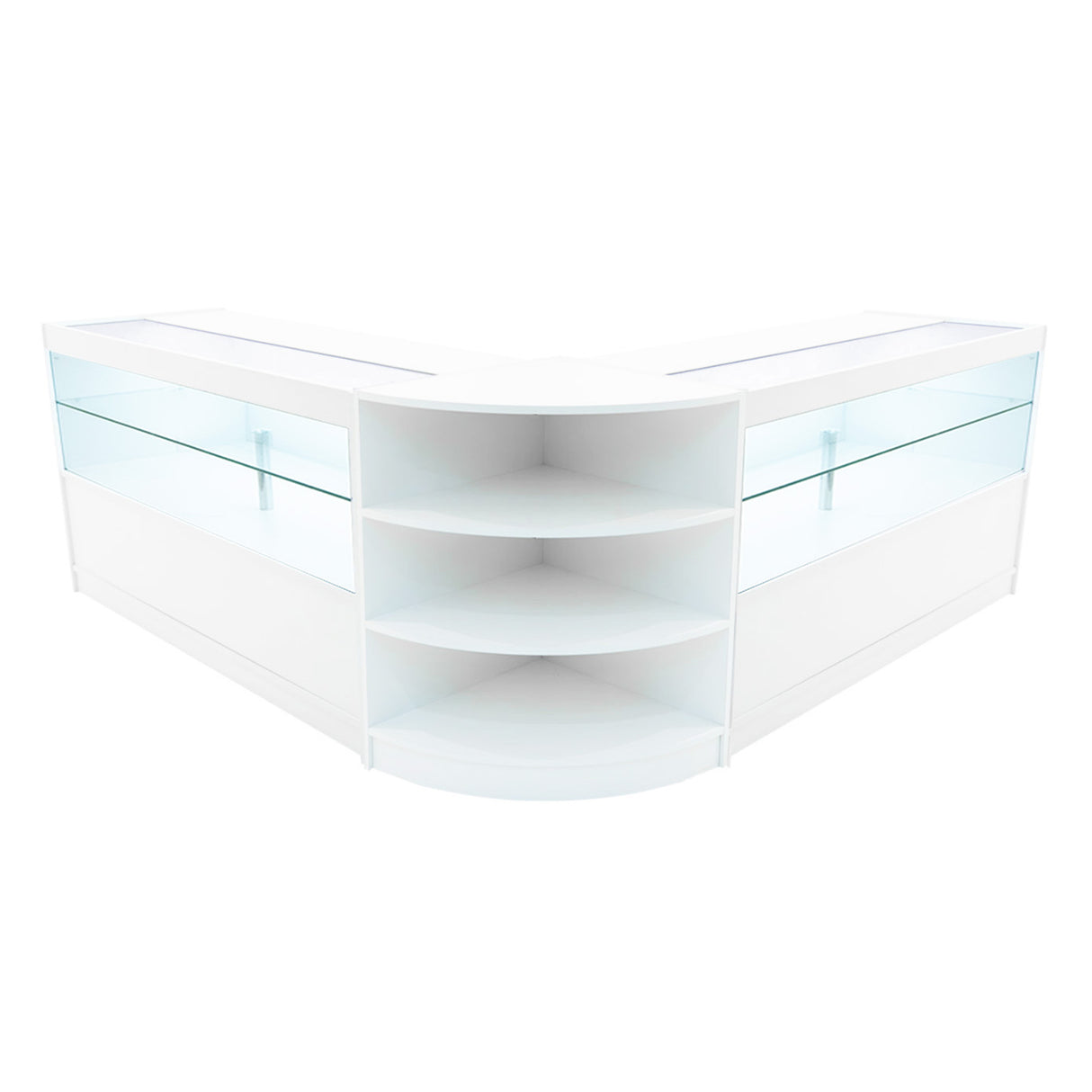 Set Mostradores Comerciales con Luz LED "ANDROMEDA" LM60+ 2x C1500  – Blanco