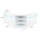 Set Mostradores Comerciales con Luz LED "ANDROMEDA" LM60+ 2x C1500  – Blanco