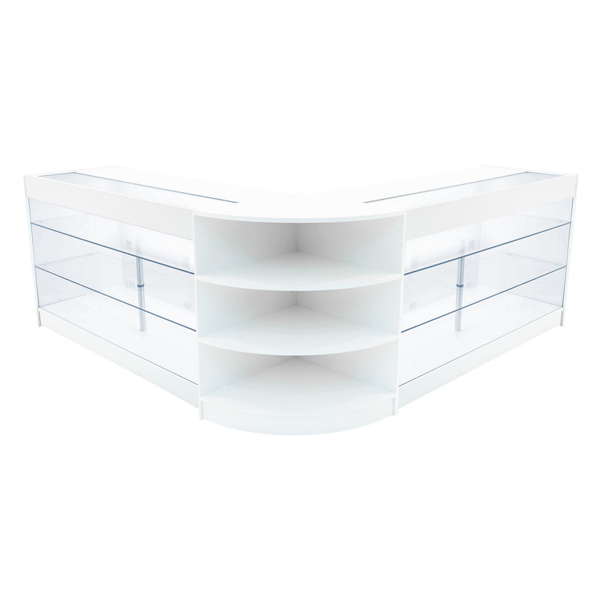 Set Mostradores Comerciales con Luz LED "APOLLO" LM60+ 2x K1500 – Blanco