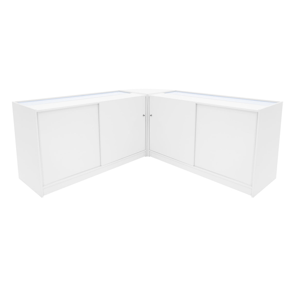 Set Mostradores Comerciales con Luz LED "APOLLO" LM60+ 2x K1500 – Blanco