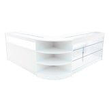 Set Mostradores Comerciales con Luz LED "DEMETER" LM60 + K1500 + B1500 – Blanco