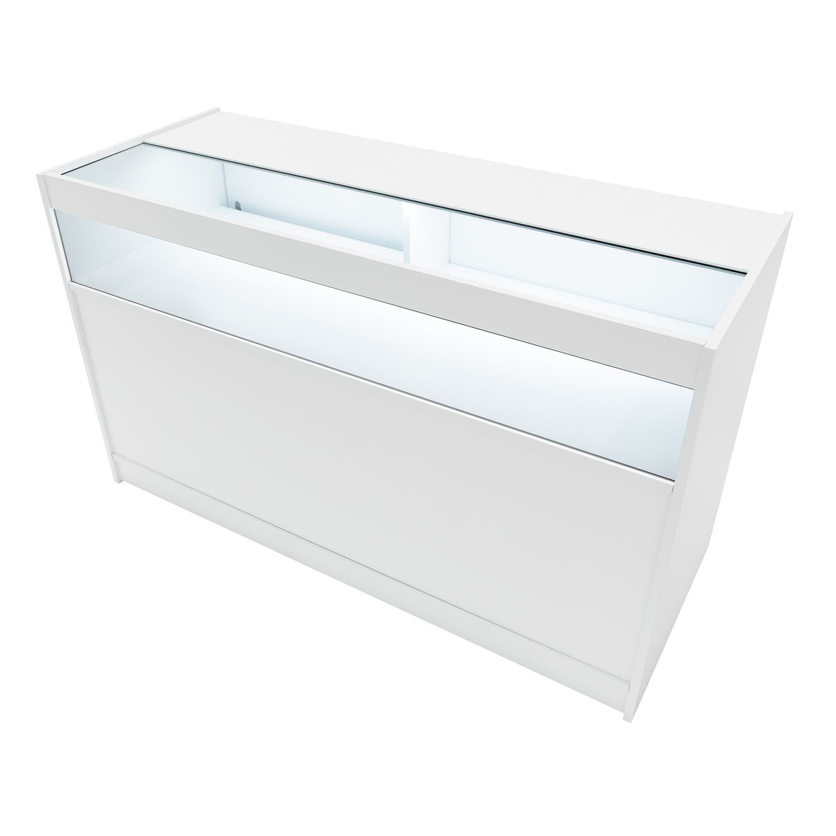 Set Mostradores Comerciales con Luz LED "DEMETER" LM60 + K1500 + B1500 – Blanco