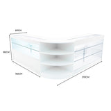 Set Mostradores Comerciales con Luz LED "CALLIOPE" LM60 + K1500 + C1500 – Blanco