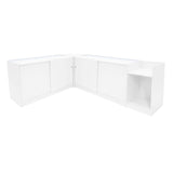 Set Mostradores Comerciales con Luz LED "SAGITTARIUS " LM60 + 2xB1500 + TB60 – Blanco