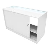 Set Mostradores Comerciales con Luz LED "SAGITTARIUS " LM60 + 2xB1500 + TB60 – Blanco