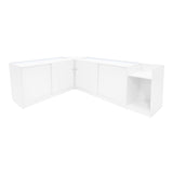Set Mostradores Comerciales con Luz LED "ASTRO" LM60 + 2xK1500 + TB60 – Blanco