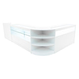 Set Mostradores Comerciales con Luz LED "EUROPA" LM60 + B1500 + C1500 + TB60 – Blanco
