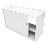 Set Mostradores Comerciales con Luz LED "EUROPA" LM60 + B1500 + C1500 + TB60 – Blanco