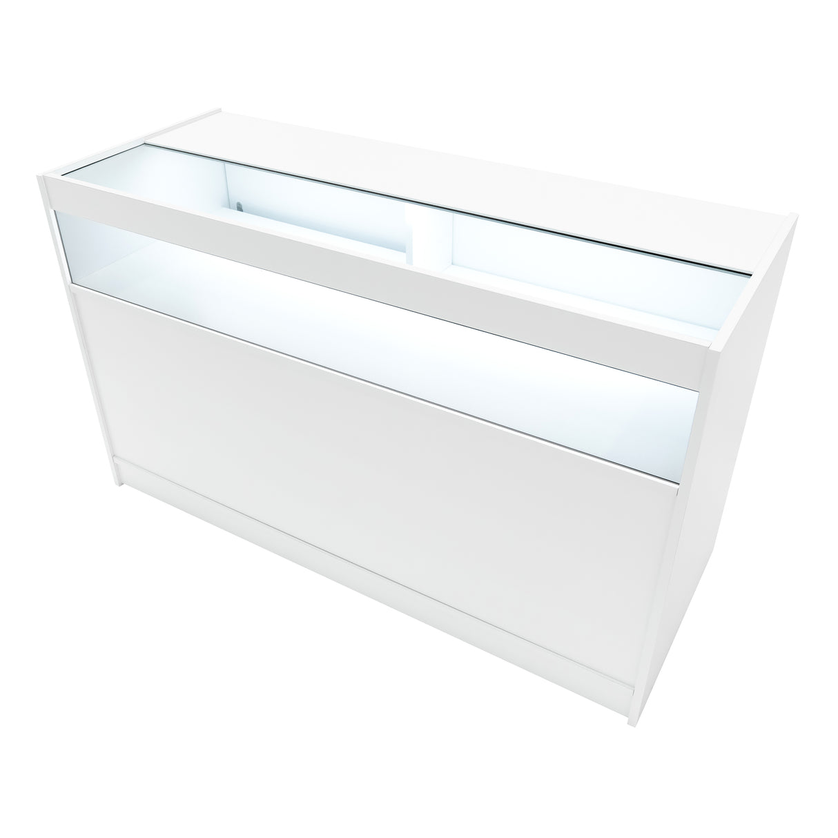 Set Mostradores Comerciales con Luz LED "EUROPA" LM60 + B1500 + C1500 + TB60 – Blanco