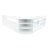 Set Mostradores Comerciales con Luz LED "HYPERION" LM60 + B1500 + K1500 + TB60 – Blanco