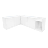 Set Mostradores Comerciales con Luz LED "HYPERION" LM60 + B1500 + K1500 + TB60 – Blanco